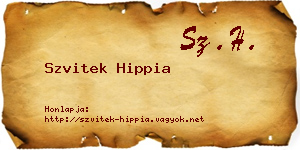 Szvitek Hippia névjegykártya